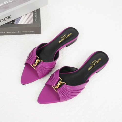 Cheap Yves Saint Laurent YSL Slippers For Women #1267173 Replica Wholesale [$85.00 USD] [ITEM#1267173] on Replica Yves Saint Laurent YSL Slippers