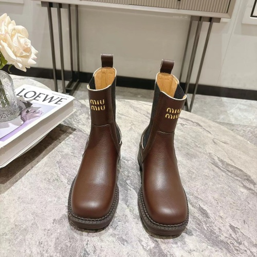 Cheap MIU MIU Boots For Women #1267223 Replica Wholesale [$108.00 USD] [ITEM#1267223] on Replica MIU MIU Boots