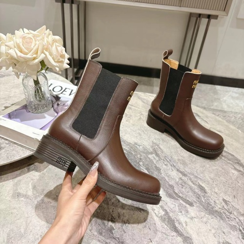 Cheap MIU MIU Boots For Women #1267223 Replica Wholesale [$108.00 USD] [ITEM#1267223] on Replica MIU MIU Boots