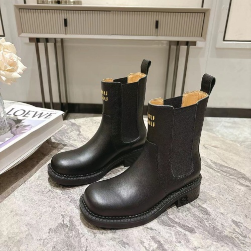 Cheap MIU MIU Boots For Women #1267224 Replica Wholesale [$108.00 USD] [ITEM#1267224] on Replica MIU MIU Boots