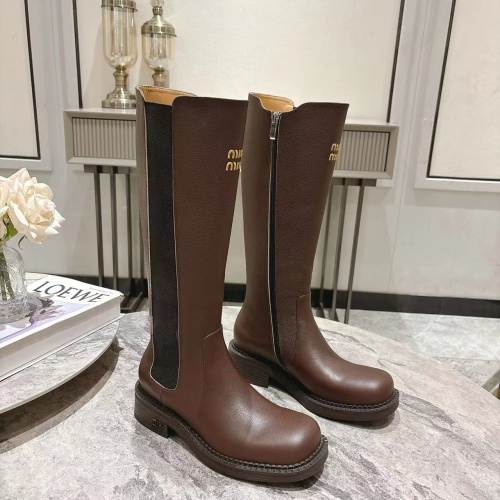 Cheap MIU MIU Boots For Women #1267225 Replica Wholesale [$145.00 USD] [ITEM#1267225] on Replica MIU MIU Boots