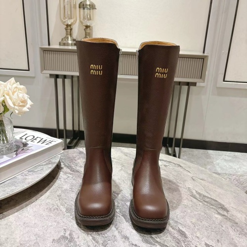 Cheap MIU MIU Boots For Women #1267225 Replica Wholesale [$145.00 USD] [ITEM#1267225] on Replica MIU MIU Boots