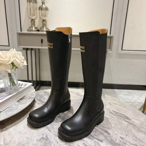 Cheap MIU MIU Boots For Women #1267226 Replica Wholesale [$145.00 USD] [ITEM#1267226] on Replica MIU MIU Boots