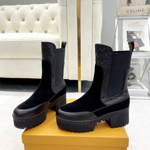 Cheap Louis Vuitton Boots For Women #1267227 Replica Wholesale [$112.00 USD] [ITEM#1267227] on Replica Louis Vuitton Boots