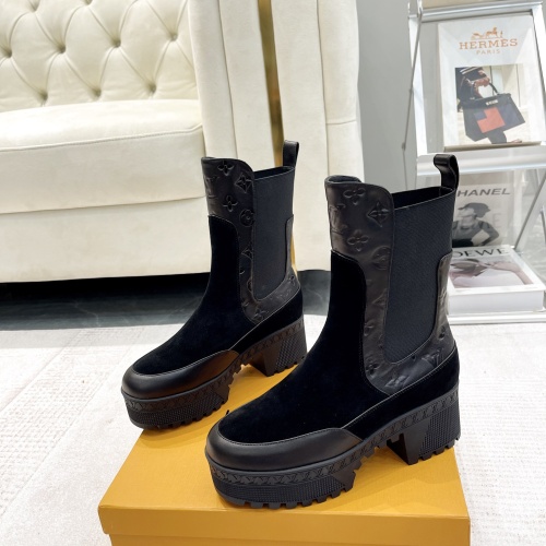 Cheap Louis Vuitton Boots For Women #1267227 Replica Wholesale [$112.00 USD] [ITEM#1267227] on Replica Louis Vuitton Boots