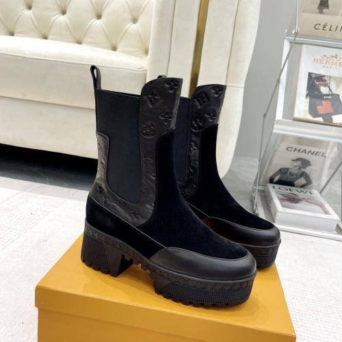 Cheap Louis Vuitton Boots For Women #1267227 Replica Wholesale [$112.00 USD] [ITEM#1267227] on Replica Louis Vuitton Boots