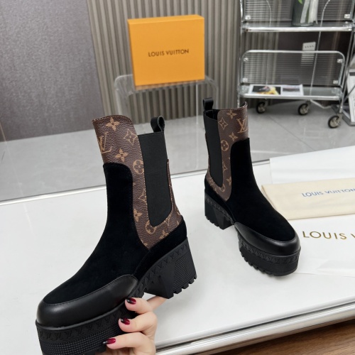 Cheap Louis Vuitton Boots For Women #1267228 Replica Wholesale [$112.00 USD] [ITEM#1267228] on Replica Louis Vuitton Boots