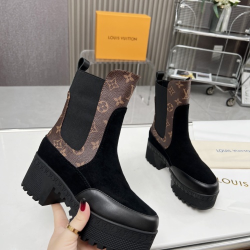 Cheap Louis Vuitton Boots For Women #1267228 Replica Wholesale [$112.00 USD] [ITEM#1267228] on Replica Louis Vuitton Boots