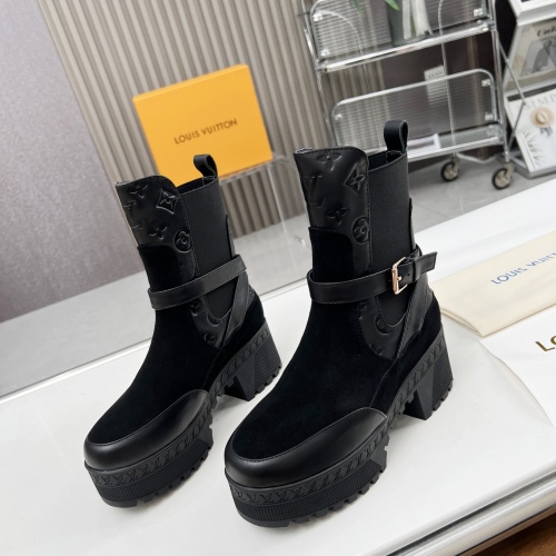 Cheap Louis Vuitton Boots For Women #1267229 Replica Wholesale [$112.00 USD] [ITEM#1267229] on Replica Louis Vuitton Boots