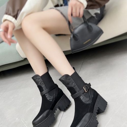 Cheap Louis Vuitton Boots For Women #1267229 Replica Wholesale [$112.00 USD] [ITEM#1267229] on Replica Louis Vuitton Boots