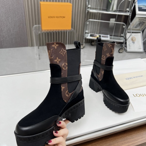 Cheap Louis Vuitton Boots For Women #1267230 Replica Wholesale [$112.00 USD] [ITEM#1267230] on Replica Louis Vuitton Boots