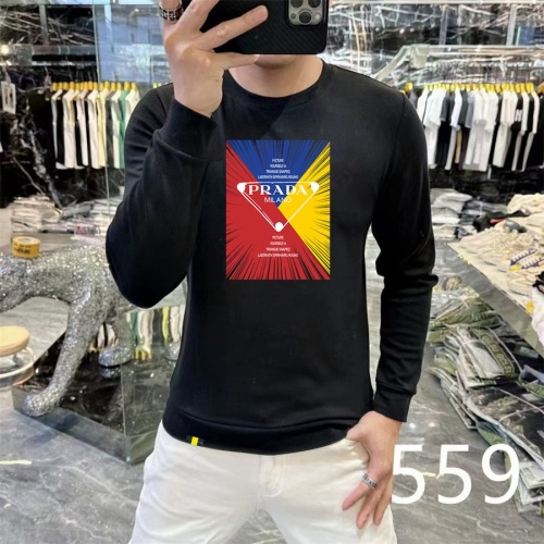 Cheap Prada Hoodies Long Sleeved For Men #1267538 Replica Wholesale [$48.00 USD] [ITEM#1267538] on Replica Prada Hoodies