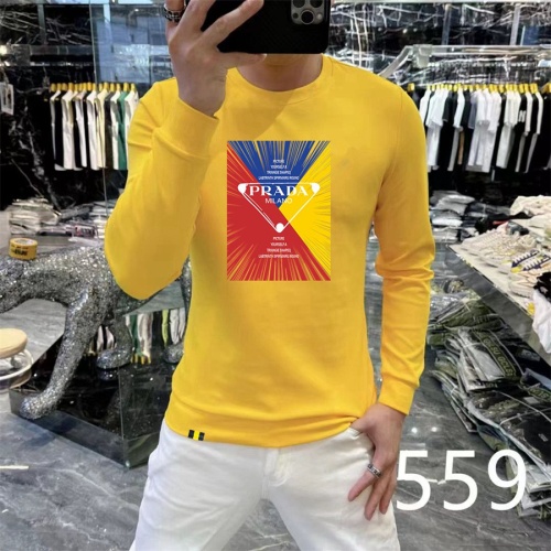 Cheap Prada Hoodies Long Sleeved For Men #1267541 Replica Wholesale [$48.00 USD] [ITEM#1267541] on Replica Prada Hoodies