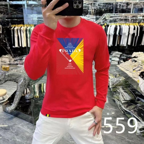 Cheap Prada Hoodies Long Sleeved For Men #1267542 Replica Wholesale [$48.00 USD] [ITEM#1267542] on Replica Prada Hoodies