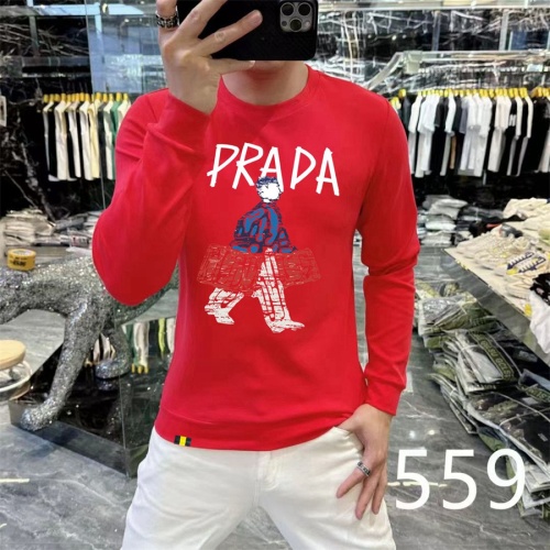 Cheap Prada Hoodies Long Sleeved For Men #1267547 Replica Wholesale [$48.00 USD] [ITEM#1267547] on Replica Prada Hoodies