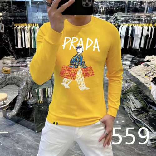 Cheap Prada Hoodies Long Sleeved For Men #1267548 Replica Wholesale [$48.00 USD] [ITEM#1267548] on Replica Prada Hoodies