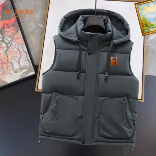 Cheap Hermes Jackets Sleeveless For Men #1267657 Replica Wholesale [$56.00 USD] [ITEM#1267657] on Replica Hermes Jackets