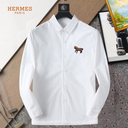 Cheap Hermes Shirts Long Sleeved For Men #1267761 Replica Wholesale [$40.00 USD] [ITEM#1267761] on Replica Hermes Shirts