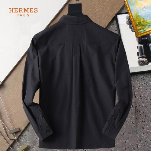 Cheap Hermes Shirts Long Sleeved For Men #1267762 Replica Wholesale [$40.00 USD] [ITEM#1267762] on Replica Hermes Shirts