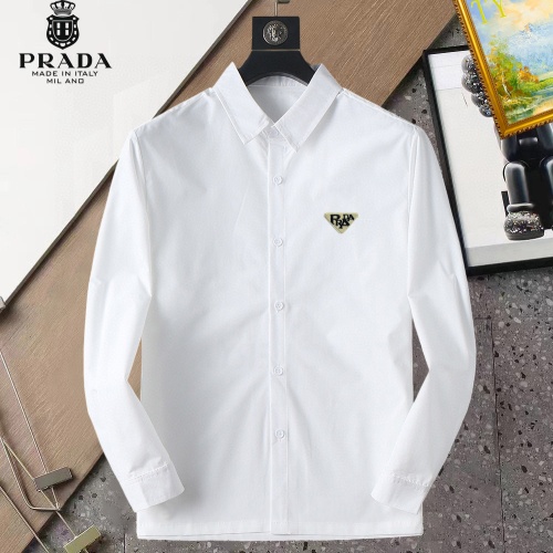 Cheap Prada Shirts Long Sleeved For Men #1267765 Replica Wholesale [$40.00 USD] [ITEM#1267765] on Replica Prada Shirts