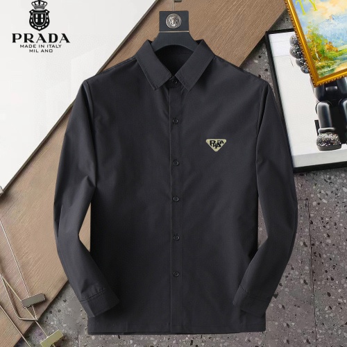 Cheap Prada Shirts Long Sleeved For Men #1267766 Replica Wholesale [$40.00 USD] [ITEM#1267766] on Replica Prada Shirts