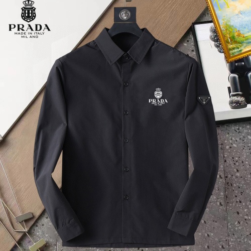 Cheap Prada Shirts Long Sleeved For Men #1267768 Replica Wholesale [$40.00 USD] [ITEM#1267768] on Replica Prada Shirts