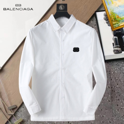 Cheap Balenciaga Shirts Long Sleeved For Men #1267772 Replica Wholesale [$40.00 USD] [ITEM#1267772] on Replica Balenciaga Shirts