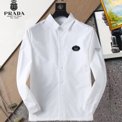 Cheap Prada Shirts Long Sleeved For Men #1267802 Replica Wholesale [$40.00 USD] [ITEM#1267802] on Replica Prada Shirts