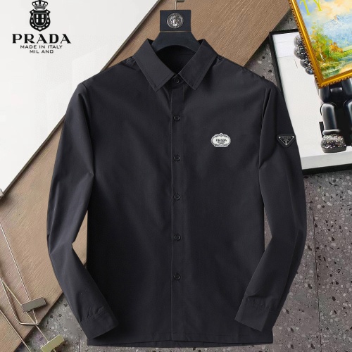 Cheap Prada Shirts Long Sleeved For Men #1267803 Replica Wholesale [$40.00 USD] [ITEM#1267803] on Replica Prada Shirts