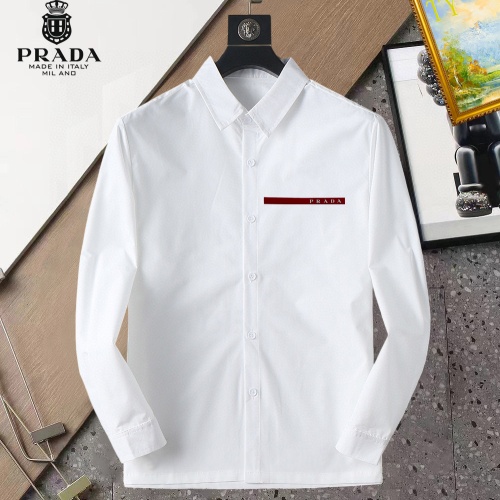 Cheap Prada Shirts Long Sleeved For Men #1267808 Replica Wholesale [$40.00 USD] [ITEM#1267808] on Replica Prada Shirts