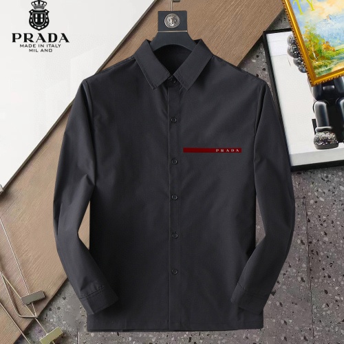 Cheap Prada Shirts Long Sleeved For Men #1267809 Replica Wholesale [$40.00 USD] [ITEM#1267809] on Replica Prada Shirts