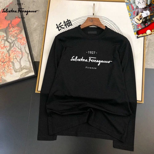 Cheap Salvatore Ferragamo T-Shirts Long Sleeved For Unisex #1267839 Replica Wholesale [$34.00 USD] [ITEM#1267839] on Replica Salvatore Ferragamo T-Shirts