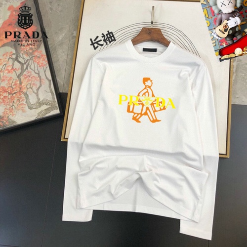 Cheap Prada T-Shirts Long Sleeved For Unisex #1267856 Replica Wholesale [$34.00 USD] [ITEM#1267856] on Replica Prada T-Shirts