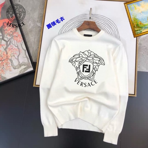 Cheap Versace Sweaters Long Sleeved For Men #1267966 Replica Wholesale [$42.00 USD] [ITEM#1267966] on Replica Versace Sweaters