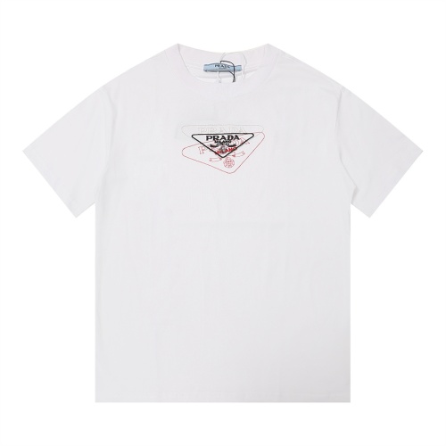 Cheap Prada T-Shirts Short Sleeved For Unisex #1268385 Replica Wholesale [$34.00 USD] [ITEM#1268385] on Replica Prada T-Shirts