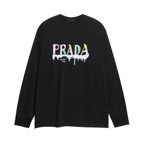 Cheap Prada T-Shirts Long Sleeved For Unisex #1268388 Replica Wholesale [$39.00 USD] [ITEM#1268388] on Replica Prada T-Shirts