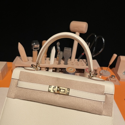 Cheap Hermes AAA Quality Handbags In Gold For Women #1268918 Replica Wholesale [$337.19 USD] [ITEM#1268918] on Replica Hermes AAA Quality Handbags