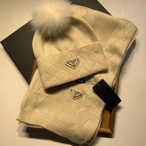 Cheap Prada Hat and Scarf Set #1269083 Replica Wholesale [$72.00 USD] [ITEM#1269083] on Replica Prada Hat and Scarf and Glove Set