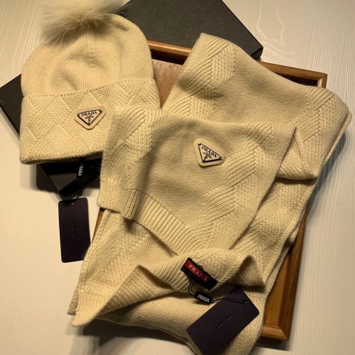 Cheap Prada Hat and Scarf Set #1269083 Replica Wholesale [$72.00 USD] [ITEM#1269083] on Replica Prada Hat and Scarf and Glove Set