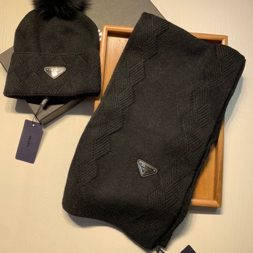 Cheap Prada Hat and Scarf Set #1269087 Replica Wholesale [$72.00 USD] [ITEM#1269087] on Replica Prada Hat and Scarf and Glove Set