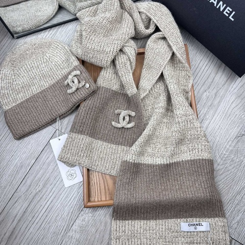 Cheap Chanel Hat and Scarf Set #1269094 Replica Wholesale [$52.00 USD] [ITEM#1269094] on Replica Chanel Hat and Scarf and Glove Set