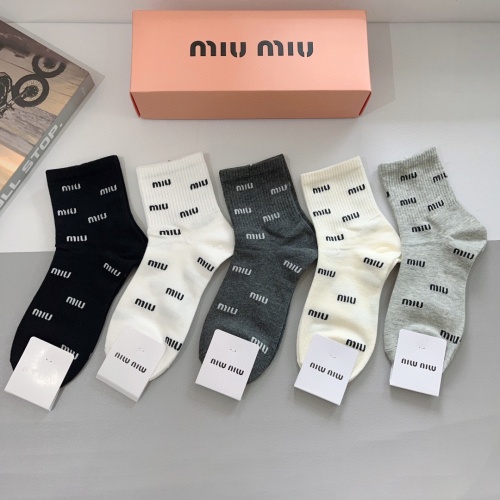 Cheap MIU MIU Socks #1269191 Replica Wholesale [$25.00 USD] [ITEM#1269191] on Replica MIU MIU Socks