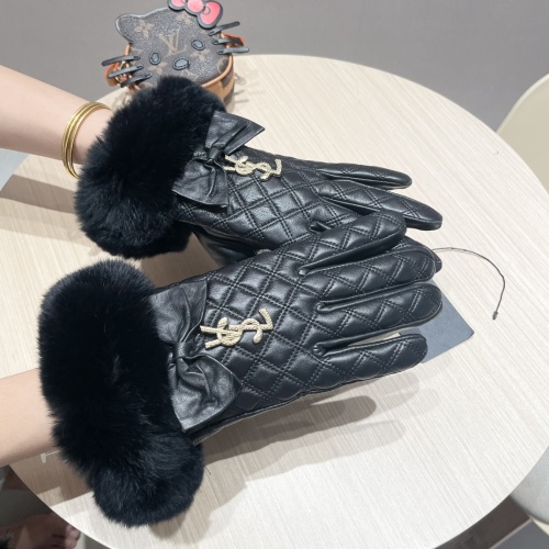 Cheap Yves Saint Laurent Gloves For Women #1269683 Replica Wholesale [$52.00 USD] [ITEM#1269683] on Replica Yves Saint Laurent Gloves