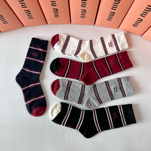 Cheap MIU MIU Socks #1269740 Replica Wholesale [$27.00 USD] [ITEM#1269740] on Replica MIU MIU Socks