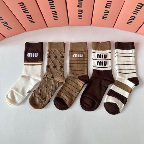 Cheap MIU MIU Socks #1269745 Replica Wholesale [$27.00 USD] [ITEM#1269745] on Replica MIU MIU Socks