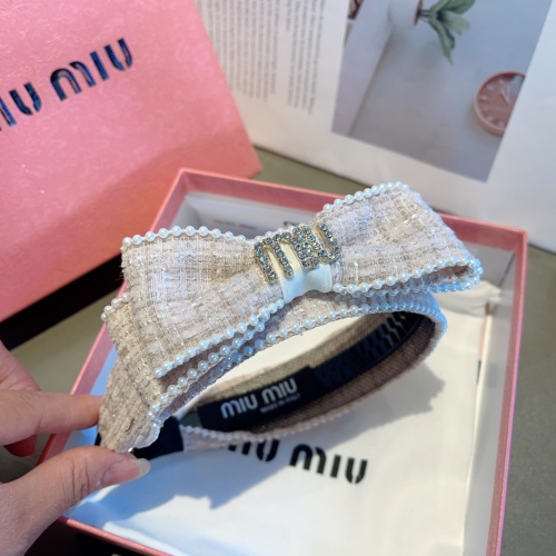 Cheap MIU MIU Headband For Women #1269783 Replica Wholesale [$27.00 USD] [ITEM#1269783] on Replica MIU MIU Headband