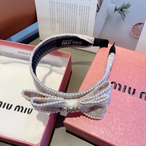 Cheap MIU MIU Headband For Women #1269783 Replica Wholesale [$27.00 USD] [ITEM#1269783] on Replica MIU MIU Headband