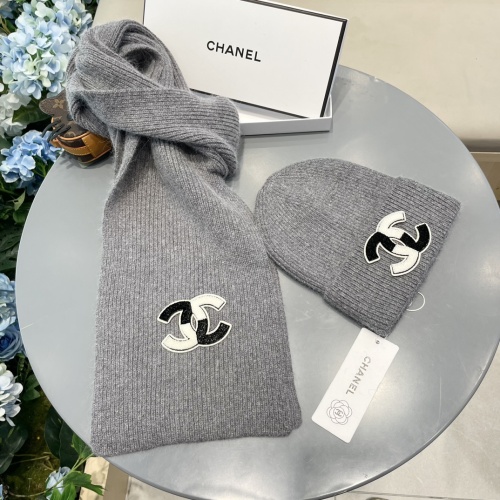 Cheap Chanel Hat and Scarf Set #1269914 Replica Wholesale [$64.00 USD] [ITEM#1269914] on Replica Chanel Hat and Scarf and Glove Set