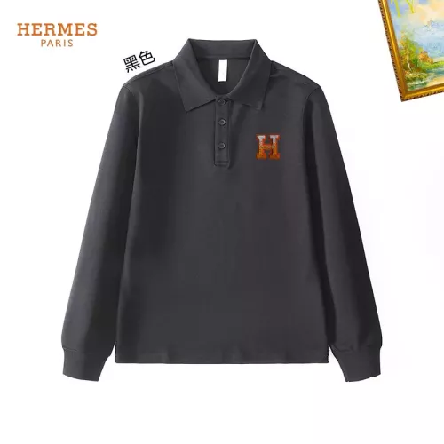 Cheap Hermes T-Shirts Long Sleeved For Men #1272361 Replica Wholesale [$40.00 USD] [ITEM#1272361] on Replica 