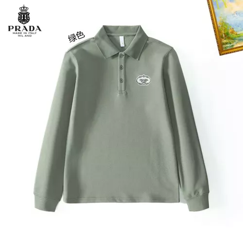 Cheap Prada T-Shirts Long Sleeved For Men #1272363 Replica Wholesale [$40.00 USD] [ITEM#1272363] on Replica Prada T-Shirts